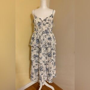 House of Harlow 1960 Blue Floral Midi Dress M